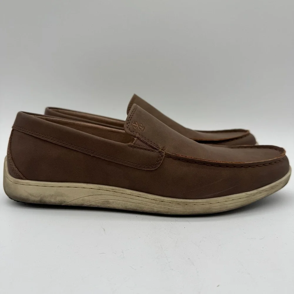 IZOD Seapoint Men's Memory Foam Slip On Loafers Tan Size 10